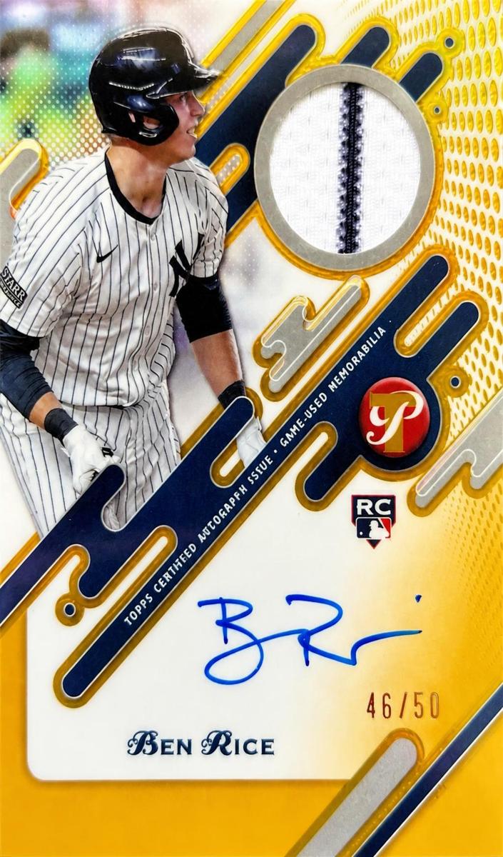 2025 Topps Pristine Baseball Gold Refractor Ben Rice #PPAR-BR