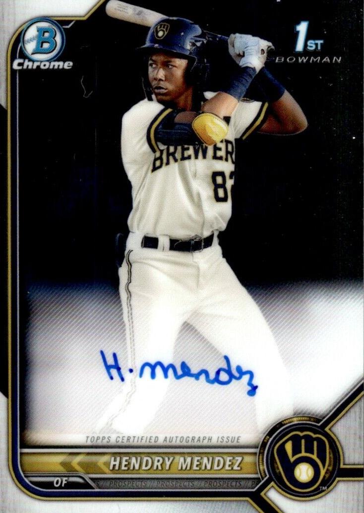 2022 Bowman Chrome Prospects Baseball Hendry Mendez #CPA-HM PSA 9
