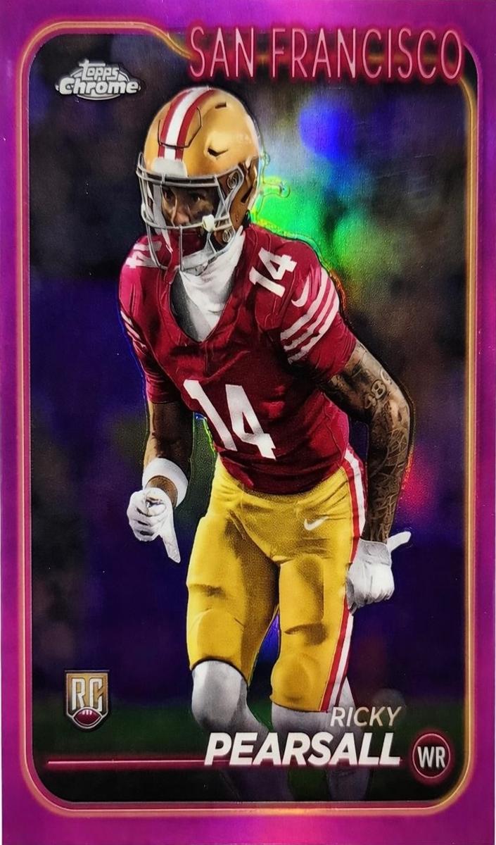 2024 Topps Chrome Football Pink Refractor Ricky Pearsall #243