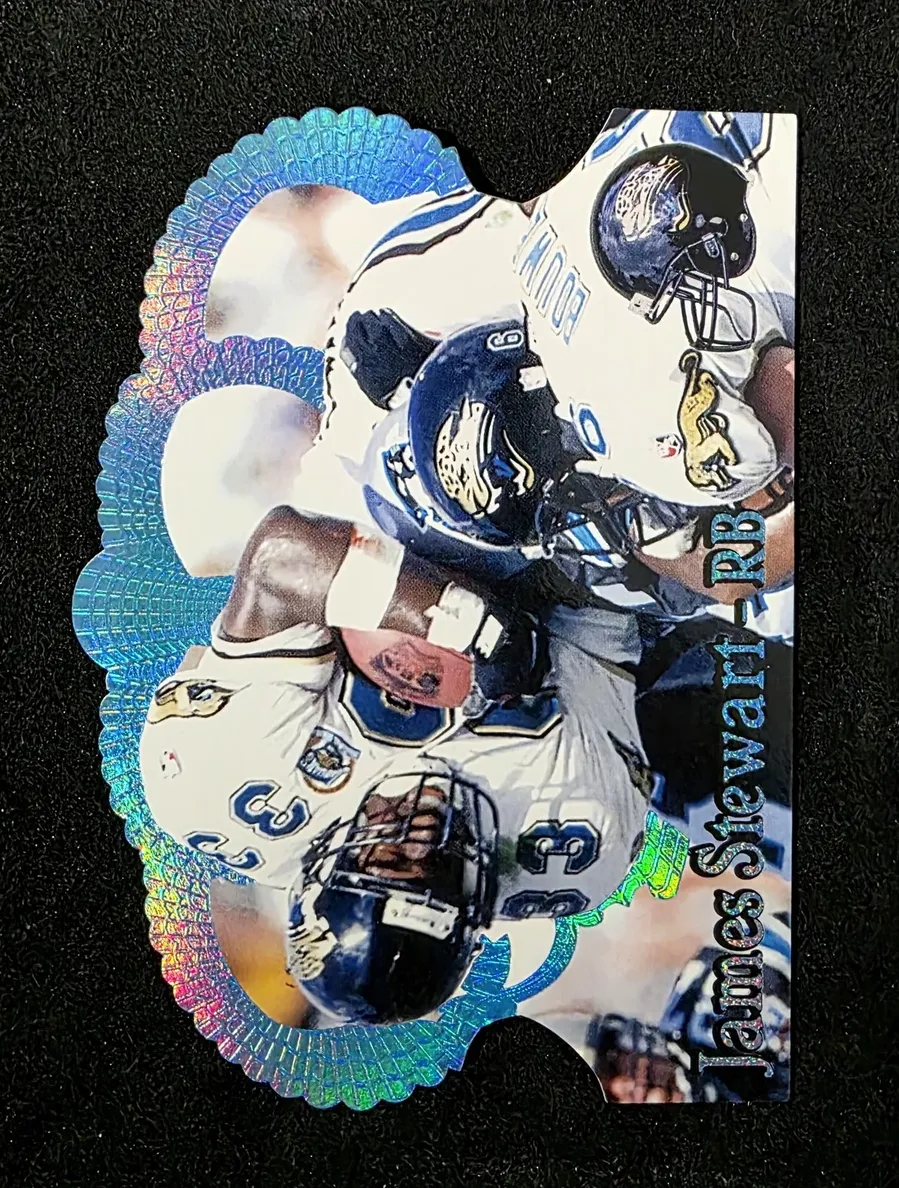 1995 Pacific Crown Royale Football Blue Holofoil James Stewart #101