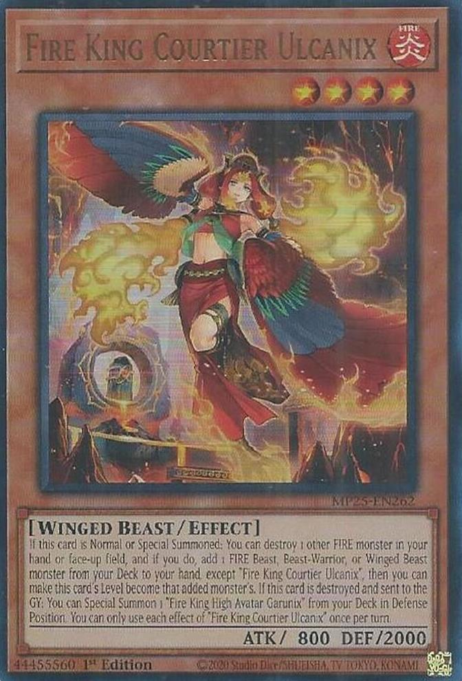 2025 Yu-Gi-Oh! Mega Pack Fire King Courtier Ulcanix #MP25-EN262