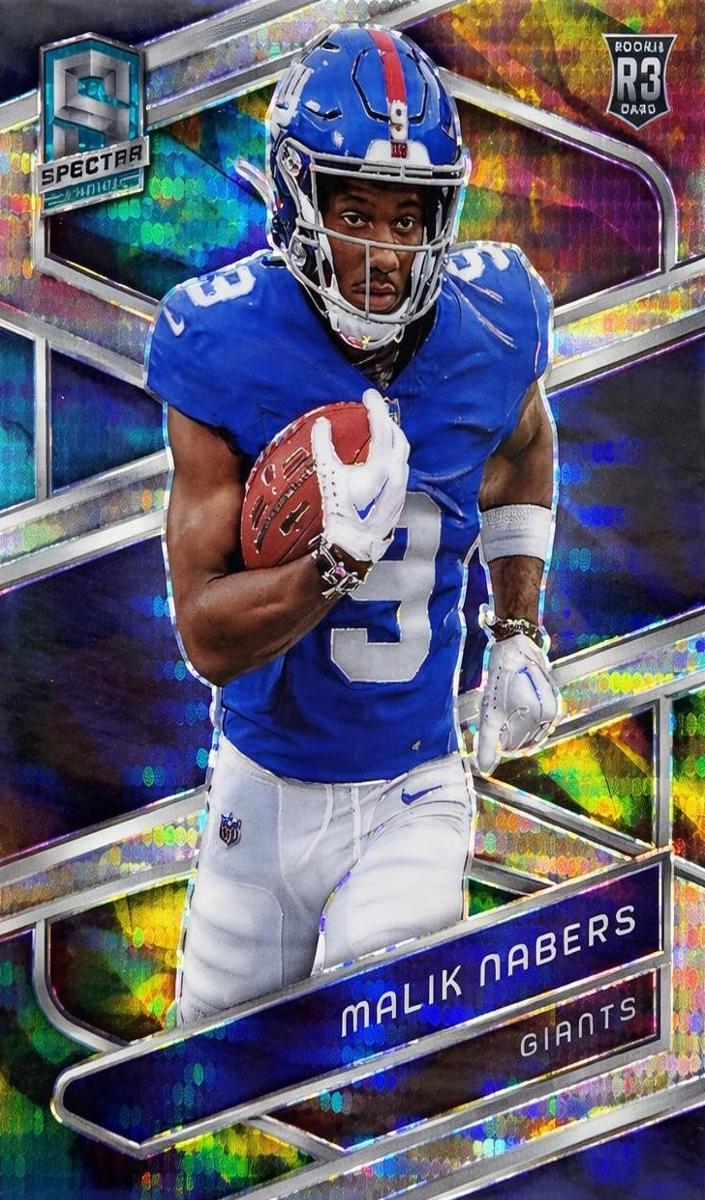 2024 Panini Spectra Football Celestial Malik Nabers #5 PSA 9