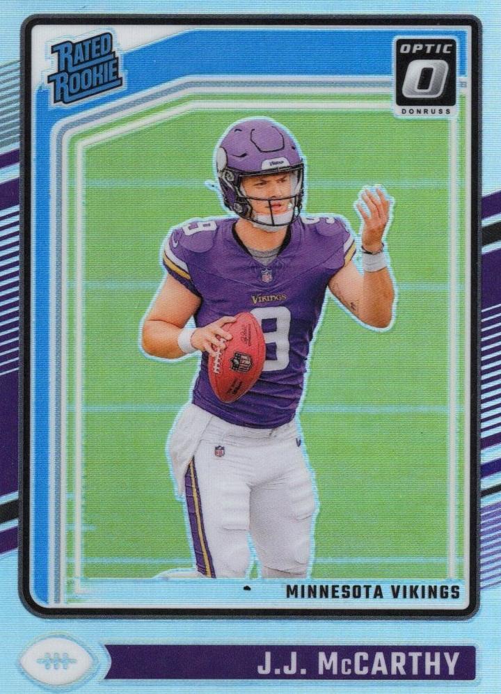 2024 Donruss Optic Football Holo J.J. McCarthy #235 RAW Ungraded