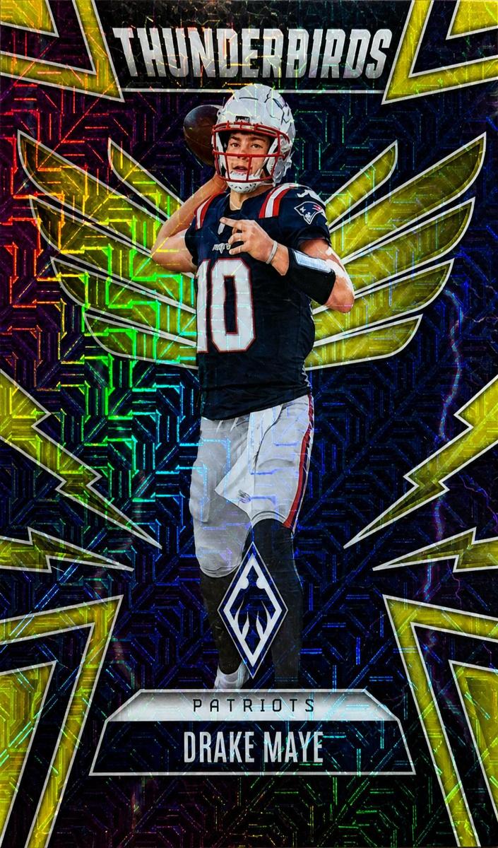 2025 Panini Phoenix Football Yellow Mojo Drake Maye #35