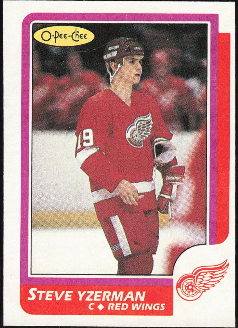 1986 O-Pee-Chee Hockey Steve Yzerman #11 PSA 7.5