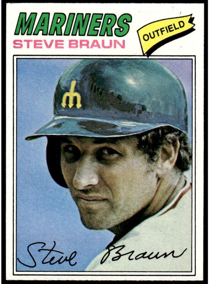 1977 Topps Baseball Steve Braun #606 PSA 9