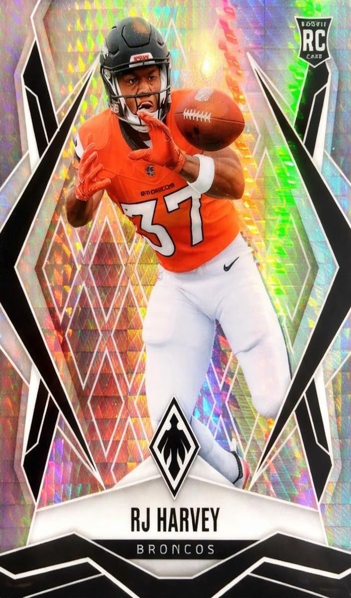 2025 Panini Phoenix Football Silver Hyper RJ Harvey #176