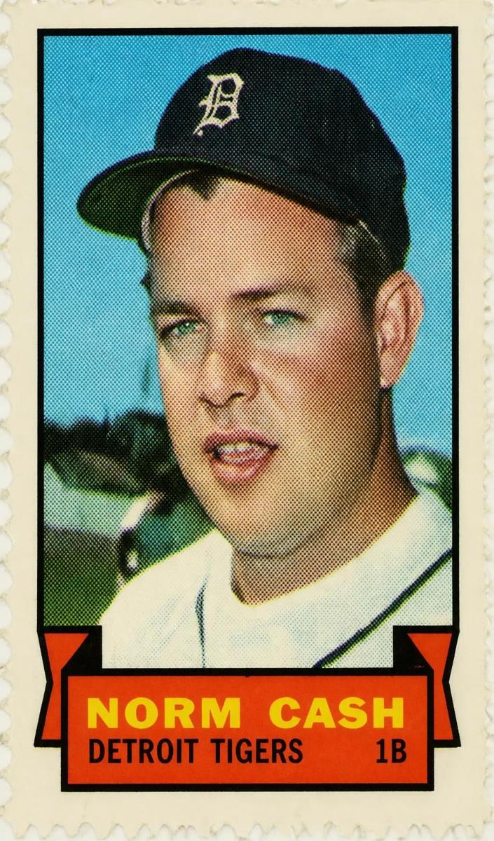 1969 Topps Stamps Baseball Norm Cash #NNO