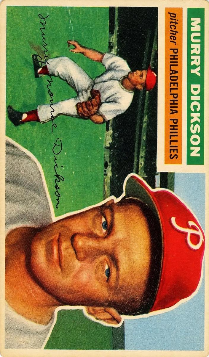 1956 Topps Baseball Gray Back Murry Dickson #211
