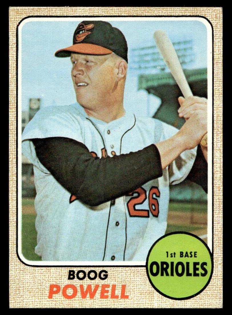 1968 Topps Baseball Boog Powell #381 PSA 8