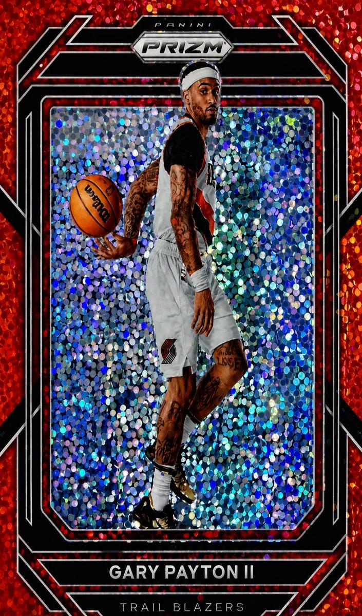 2022 Panini Prizm Basketball Red Sparkle Gary Payton II #50