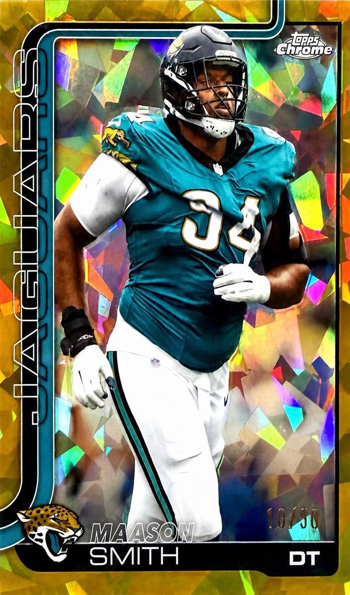 2025 Topps Chrome Sapphire Football Gold Maason Smith #140