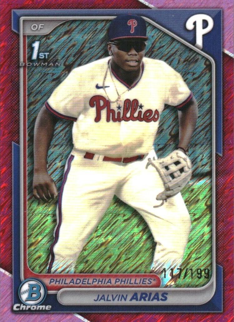 2024 Bowman Chrome Prospects Baseball Fuchsia Shimmer Jalvin Arias #BCP-226 PSA 9