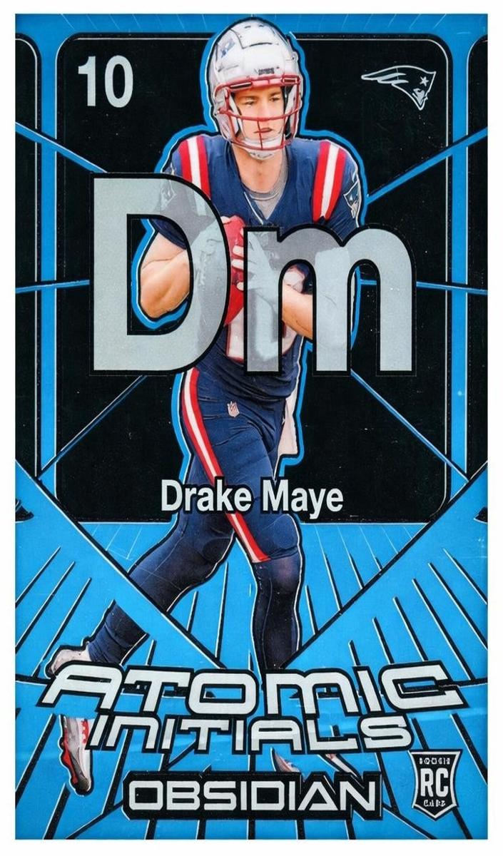 2024 Panini Obsidian Football Blue Drake Maye #13 PSA 10