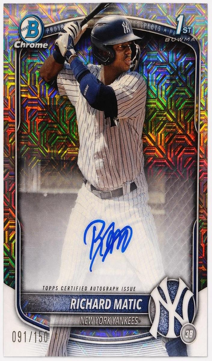 2025 Bowman Chrome Prospects Baseball HTA Choice Richard Matic #CPA-RM PSA 9