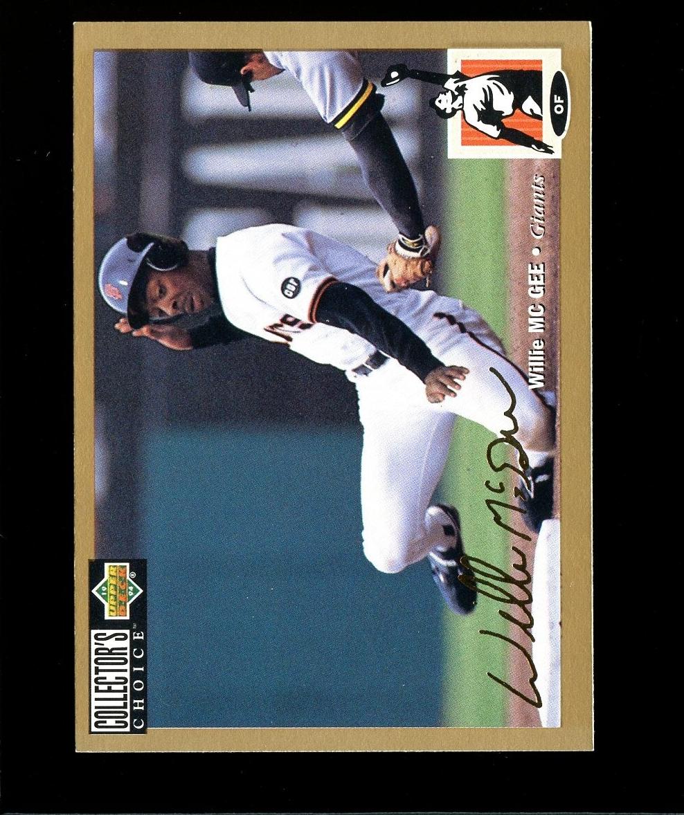 1994 Upper Deck Collector's Choice Baseball Gold Signature Willie McGee #587