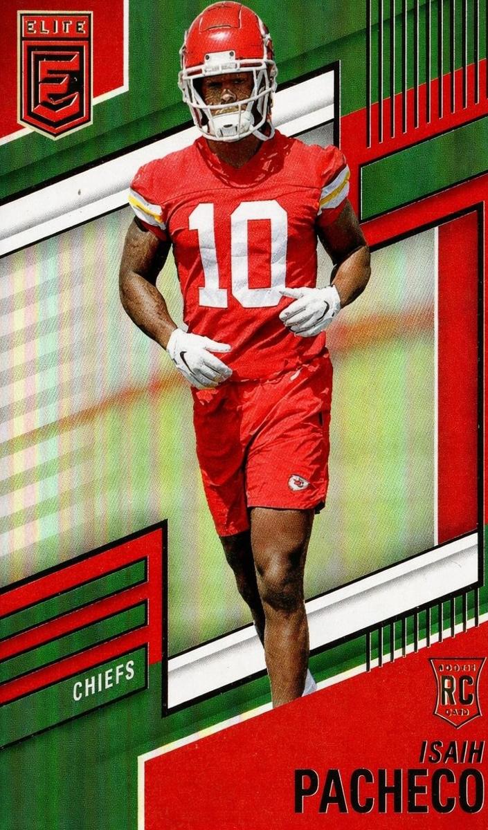 2022 Donruss Elite Football Green Isiah Pacheco #183 PSA 10