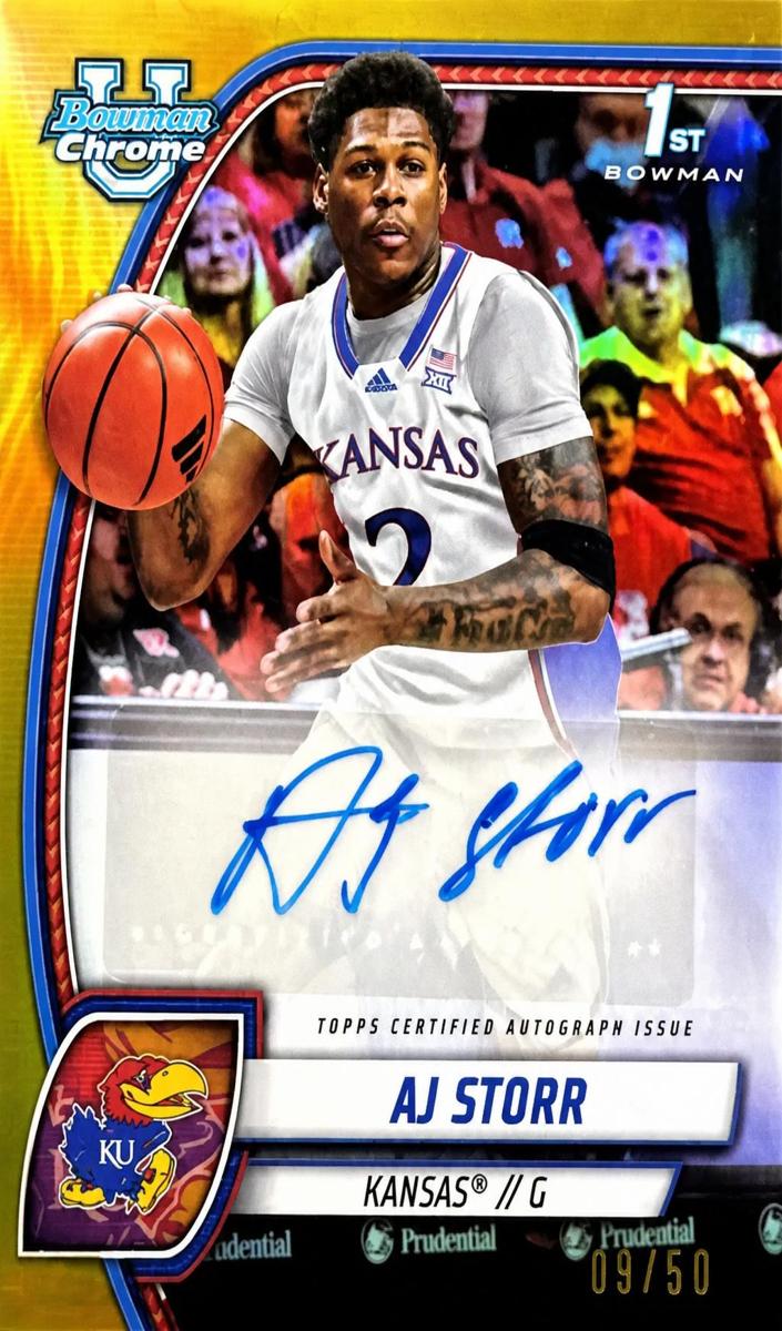 2024 Bowman Chrome University Basketball Gold Refractor AJ Storr #4