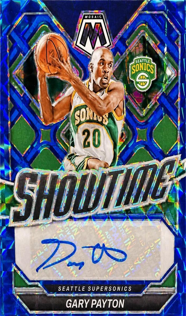 2023 Panini Mosaic Basketball Blue Gary Payton #SS-PAY PSA 9