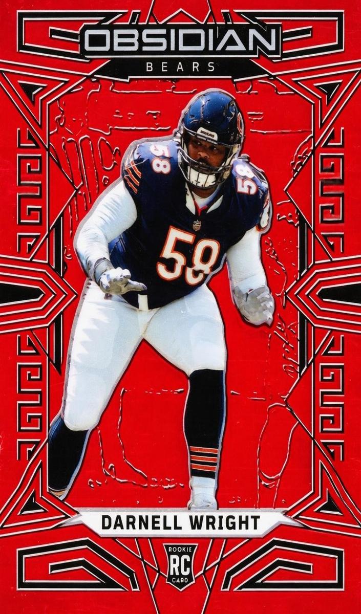2023 Panini Obsidian Football Asia Electric Etch Red Flood Darnell Wright #113