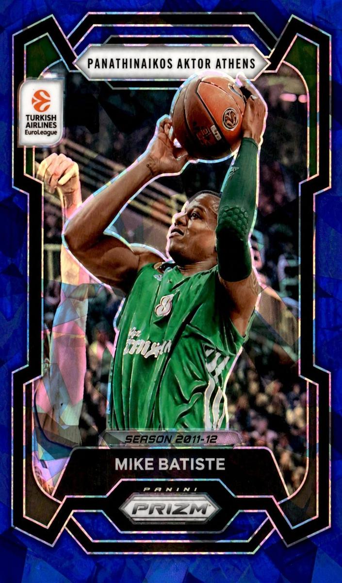 2023 Panini Prizm Turkish Airlines EuroLeague Basketball Blue Ice Mike Batiste #44