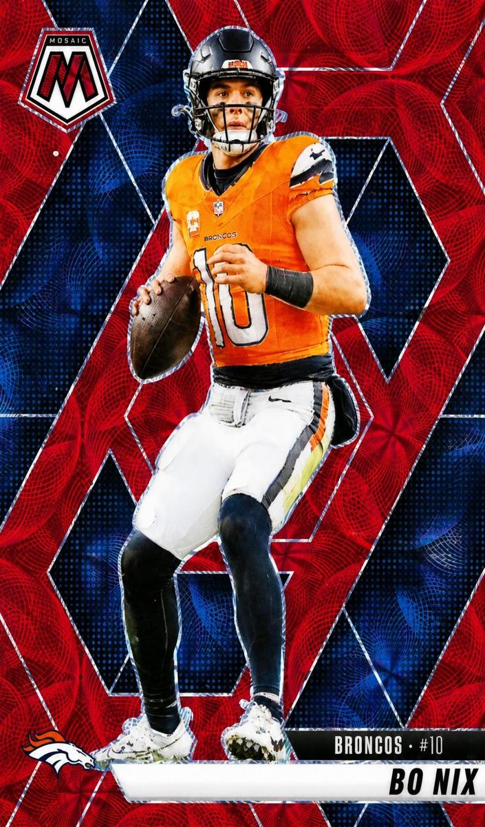 2025 Panini Mosaic Football Red Scope Bo Nix #173