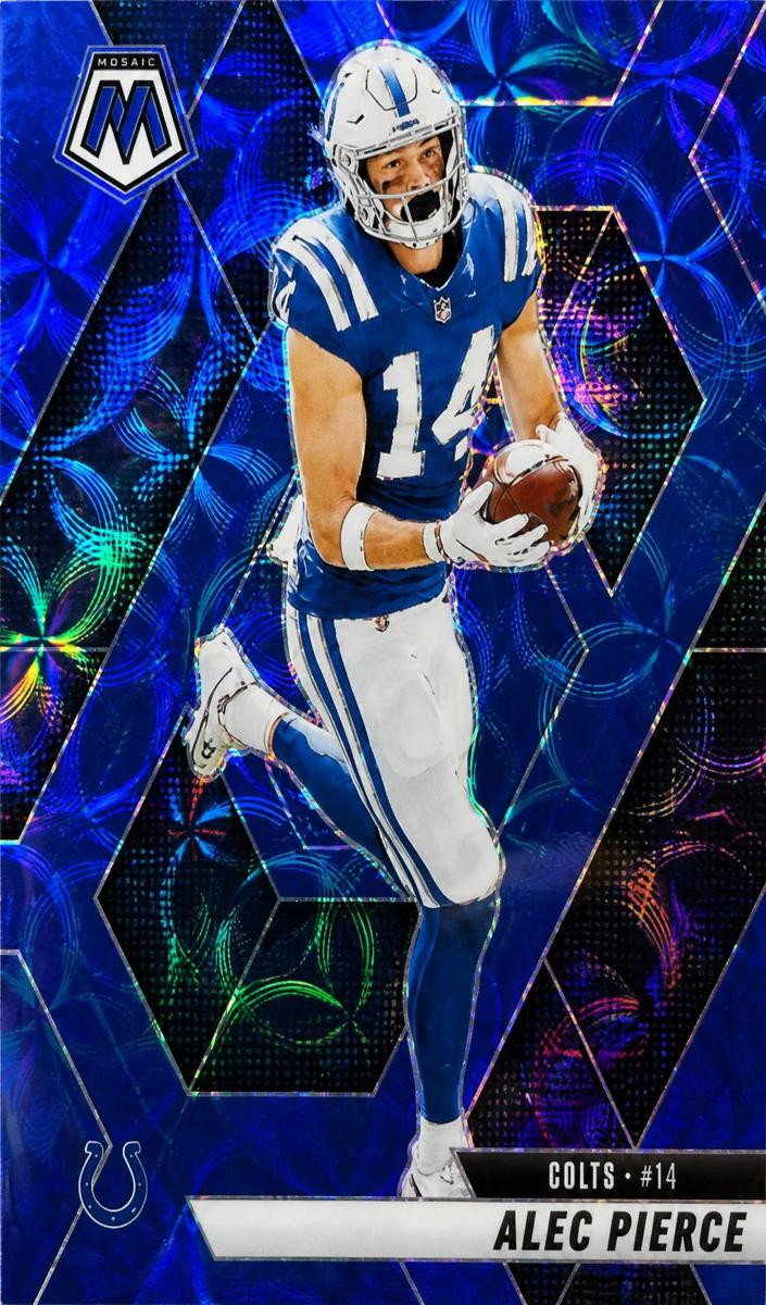 2025 Panini Mosaic Football Blue Scope Alec Pierce #76