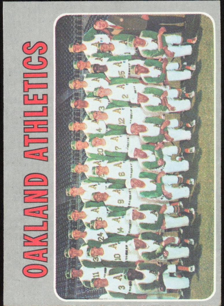 1970 Topps Baseball Oakland Athletics Team #631 PSA 9