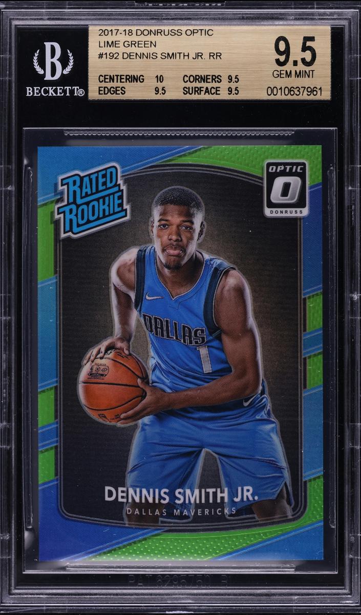 2017 Donruss Optic Basketball Lime Green Dennis Smith Jr. #192 PSA 9