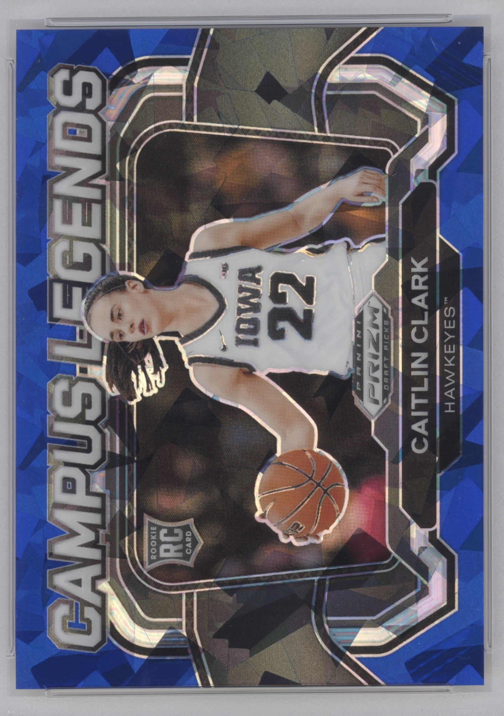 2024 Panini Prizm Draft Picks Basketball Blue Ice Caitlin Clark #5 PSA 9