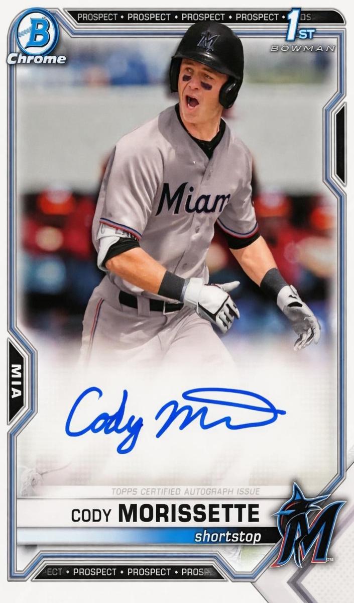 2021 Bowman Draft Baseball Cody Morissette #CDA-CMO PSA 10