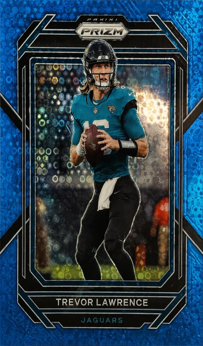 2022 Panini Prizm Football Blue Wave Trevor Lawrence #131 PSA 10