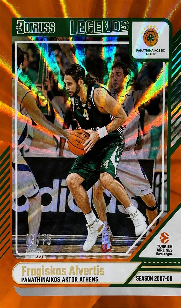 2024 Donruss Turkish Airlines EuroLeague Basketball Orange Laser Fragiskos Alvertis #183