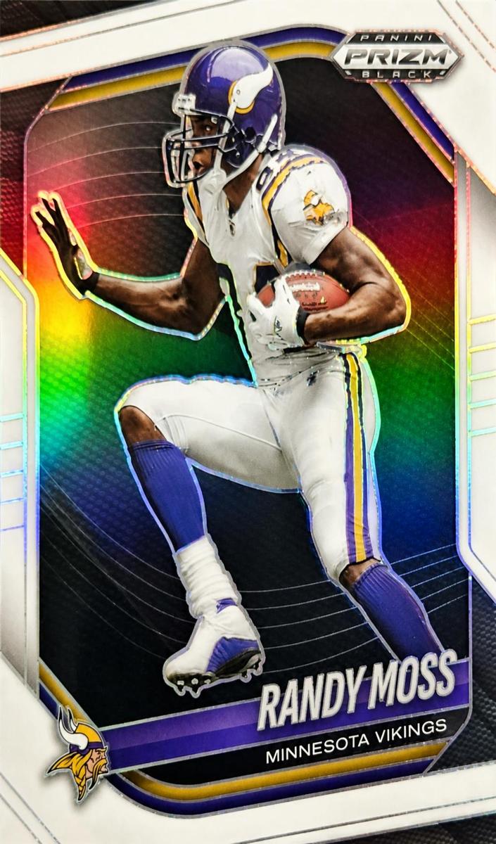 2025 Panini Prizm Black Football White Randy Moss #89