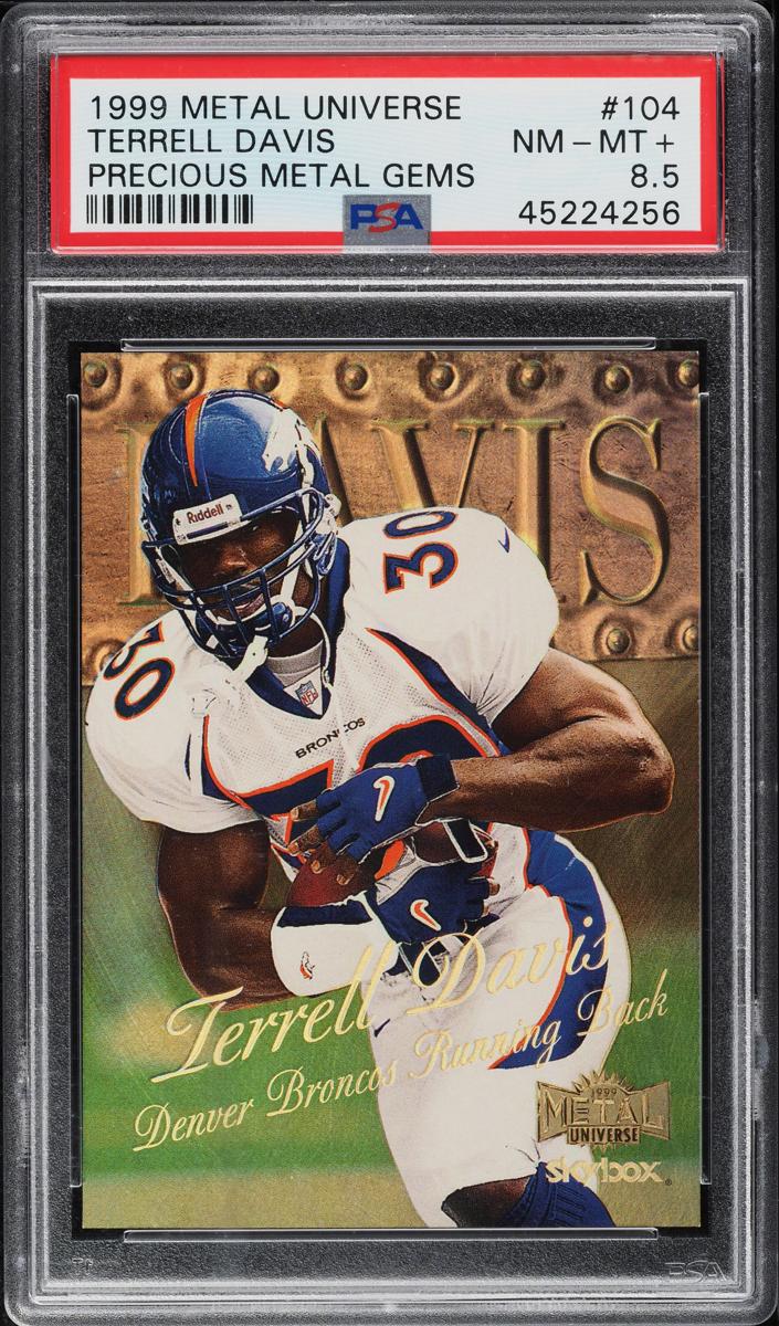 1999 Skybox Metal Universe Football Precious Metal Gems Terrell Davis #104