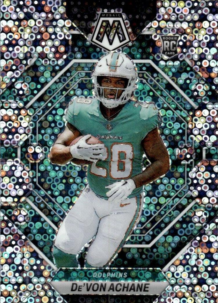 2023 Panini Mosaic Football No Huddle Silver De'Von Achane #312