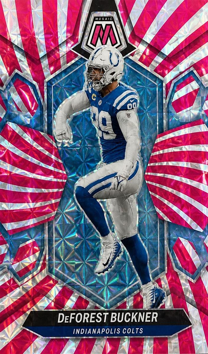 2024 Panini Mosaic Football Pink Swirl DeForest Buckner #97