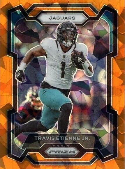2023 Panini Prizm Football Orange Ice Travis Etienne Jr. #138
