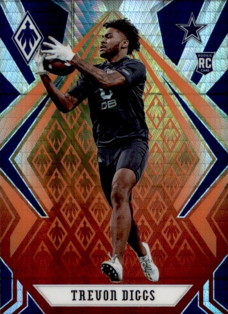 2020 Panini Phoenix Football Fire Burst Trevon Diggs #165 PSA 9