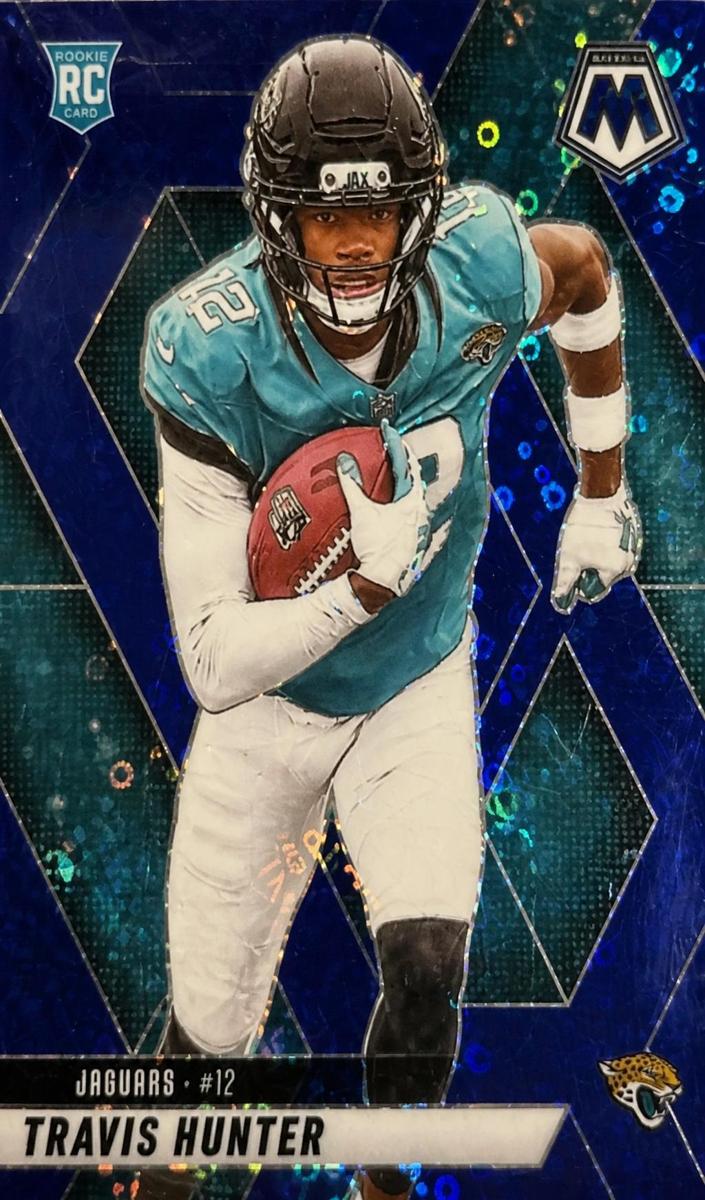 2025 Panini Mosaic Football No Huddle Blue Travis Hunter #301 PSA 9