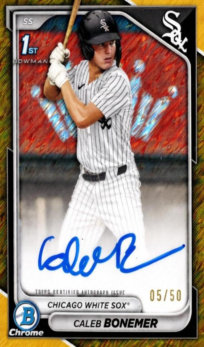 2024 Bowman Draft Chrome Baseball Gold Shimmer Refractor Caleb Bonemer #CPA-CBO