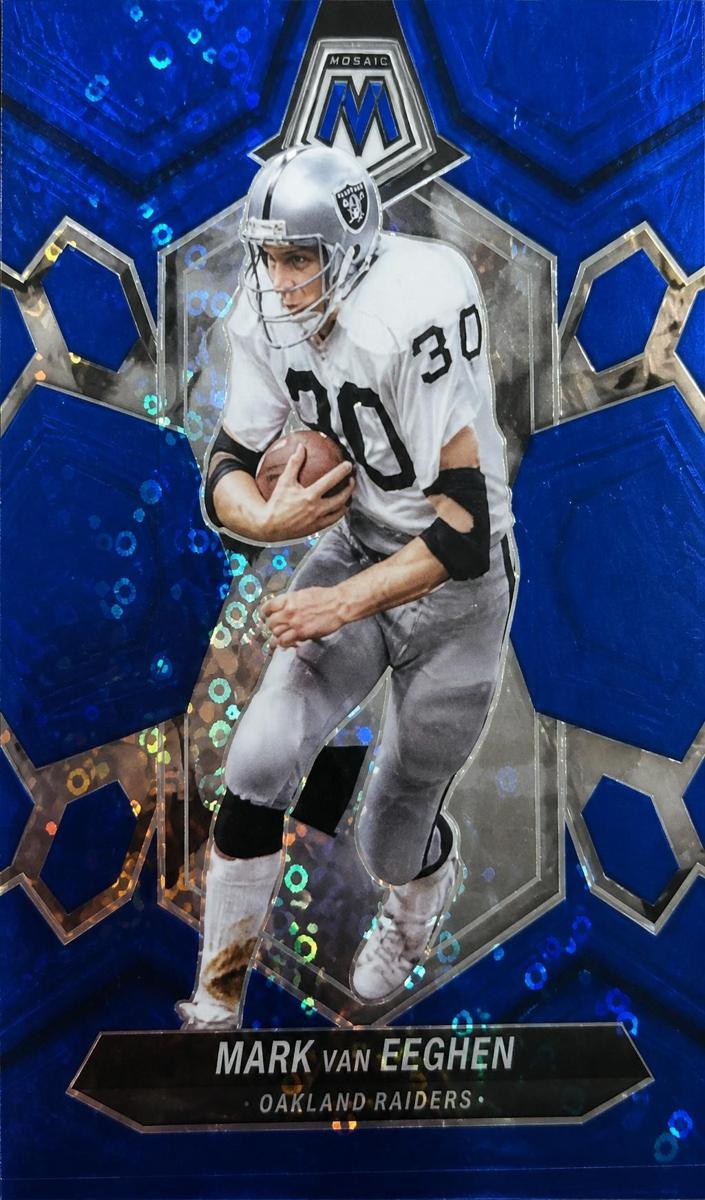 2024 Panini Mosaic Football No Huddle Blue Mark van Eeghen #250