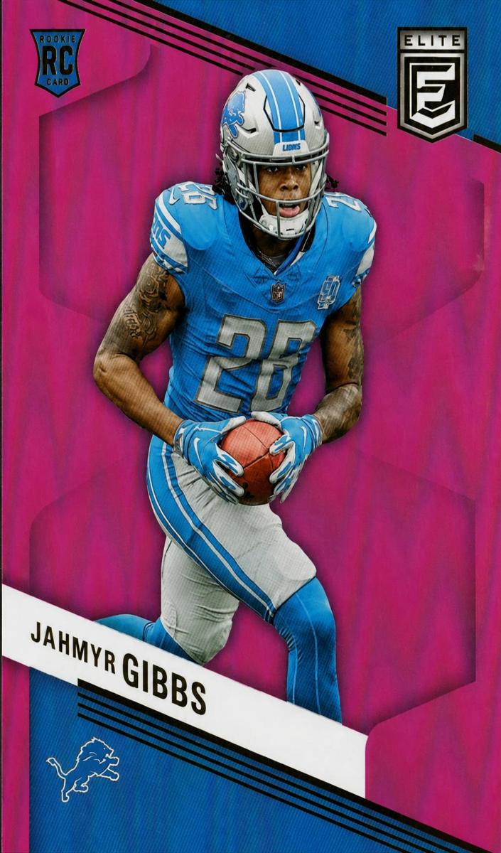 2023 Donruss Elite Football Pink Jahmyr Gibbs #144