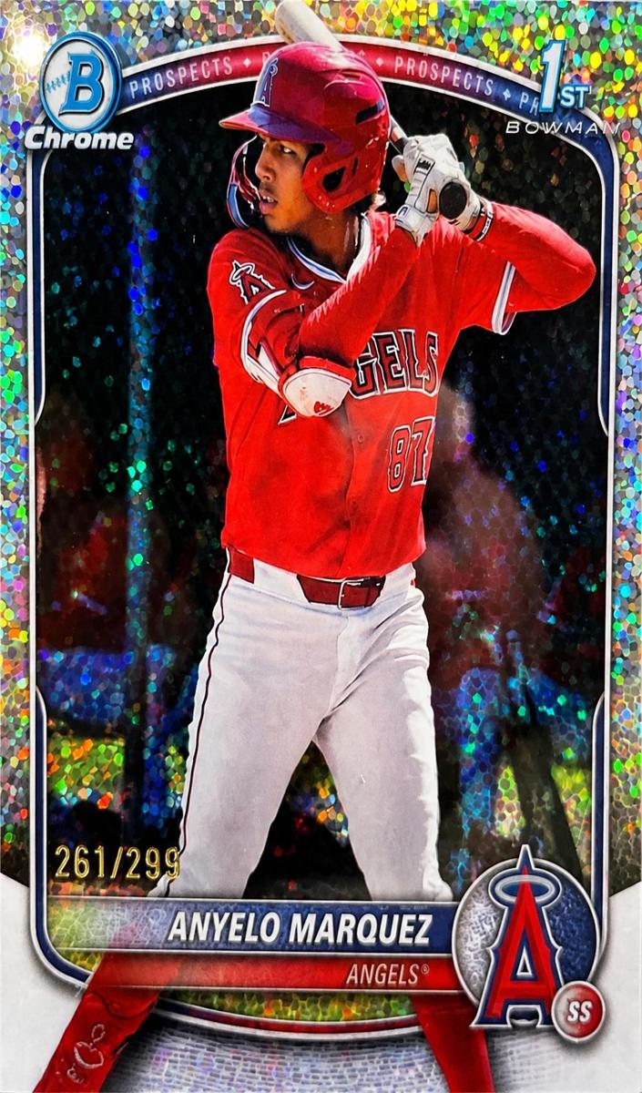 2025 Bowman Chrome Prospects Baseball Speckle Refractor Anyelo Marquez #BCP-201