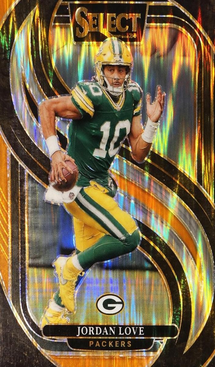 2024 Panini Select Football Black and Orange Shock Jordan Love #172