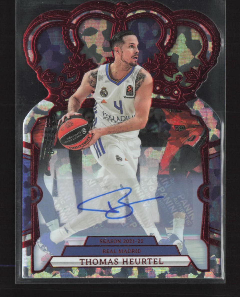 2023 Panini Crown Royale Turkish Airlines EuroLeague Basketball Crystal Red Thomas Heurtel #48