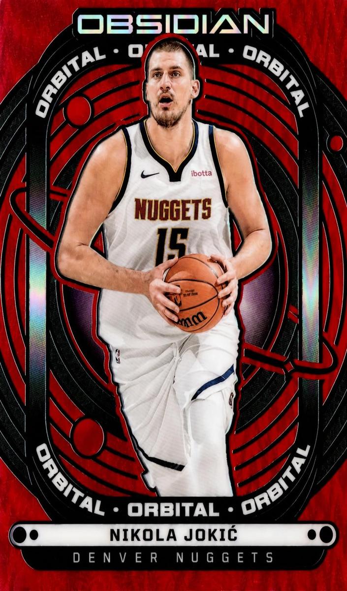 2024 Panini Obsidian Basketball Electric Etch Red Flood Nikola Jokic #15