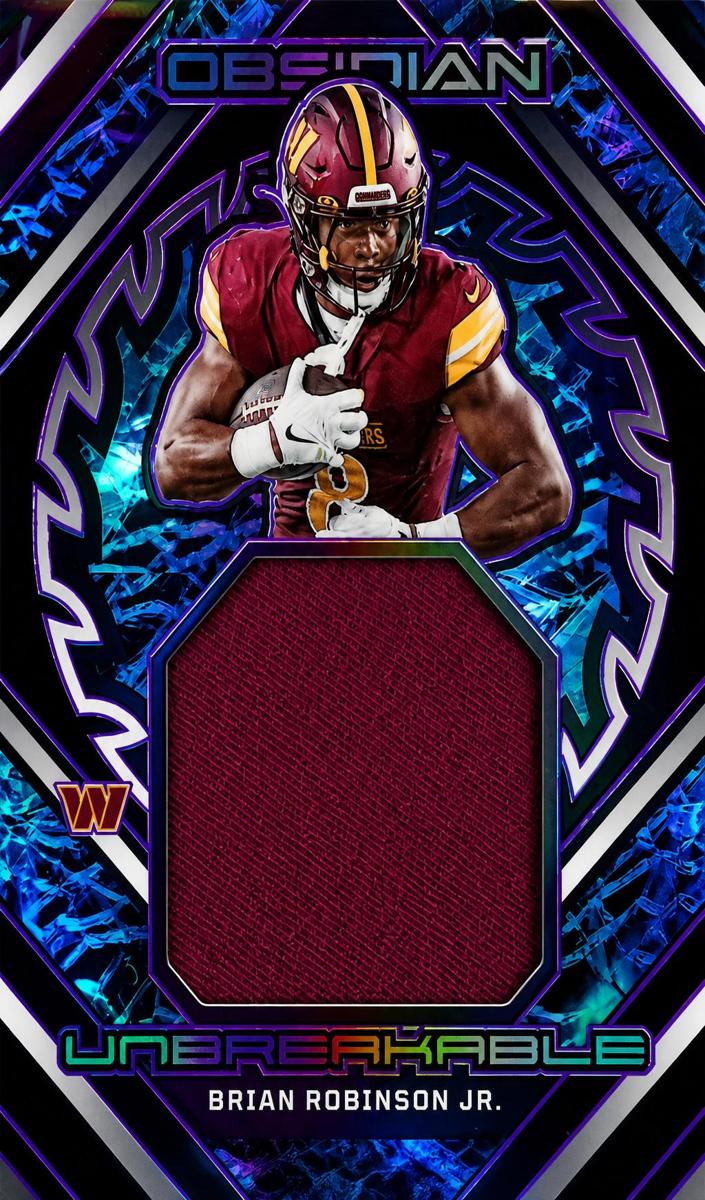 2023 Panini Obsidian Football Electric Etch Purple Brian Robinson Jr. #UM-BRJ