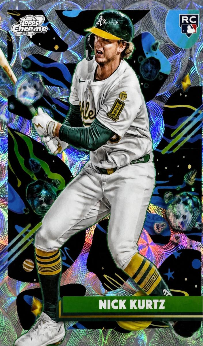2025 Topps Cosmic Chrome Baseball Nucleus Refractor Nick Kurtz #183 PSA 10