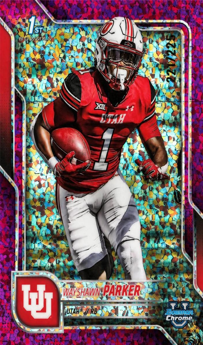 2025 Bowman Chrome University Football Fuchsia Mini-Diamond Refractor WayShawn Parker #99